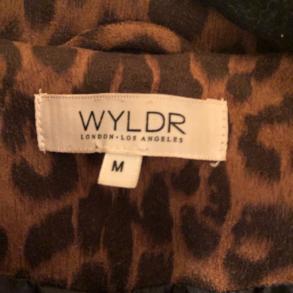 Wyler real love suede biker jacket leopard